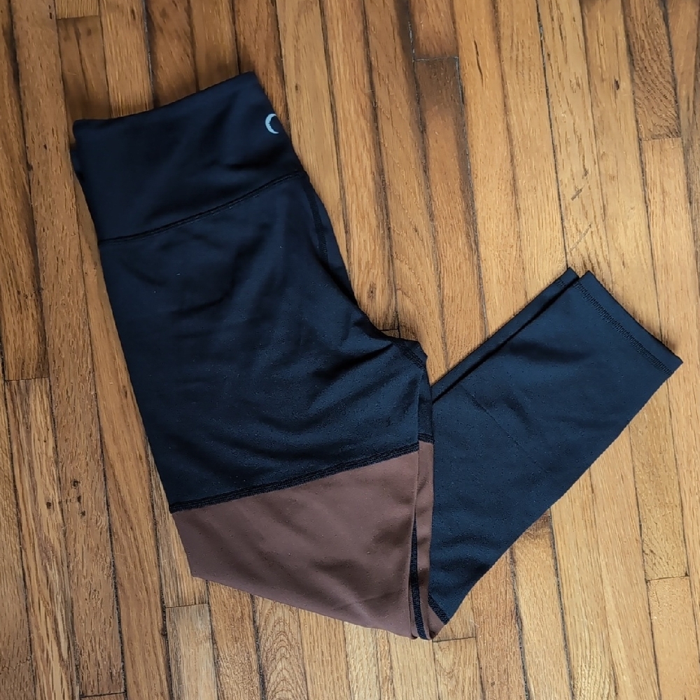 Zyia Active, Mocha Block Light N Tight Hi-rise 7/8, Sz 8-10